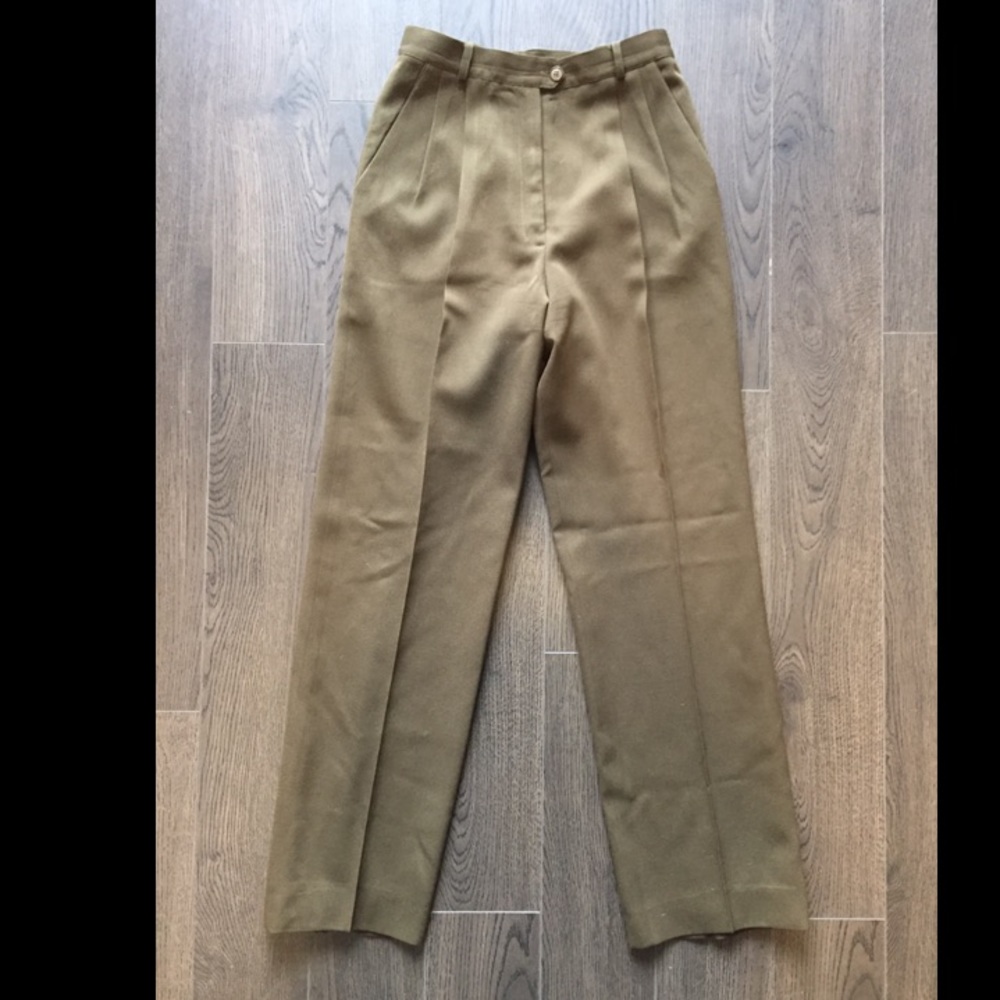Vintage olive wool trousers XS